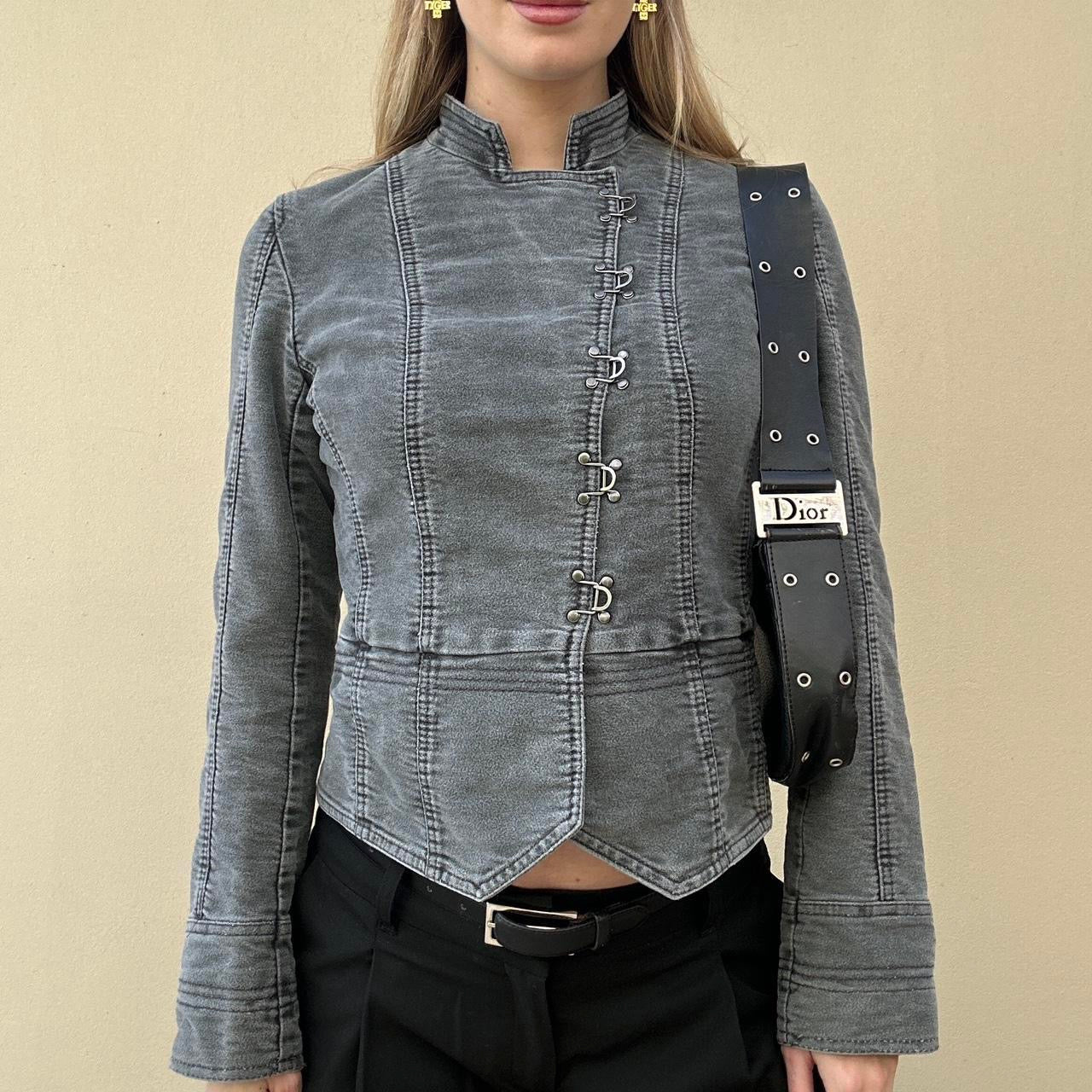 Vintage 00s asymmetric denim jacket