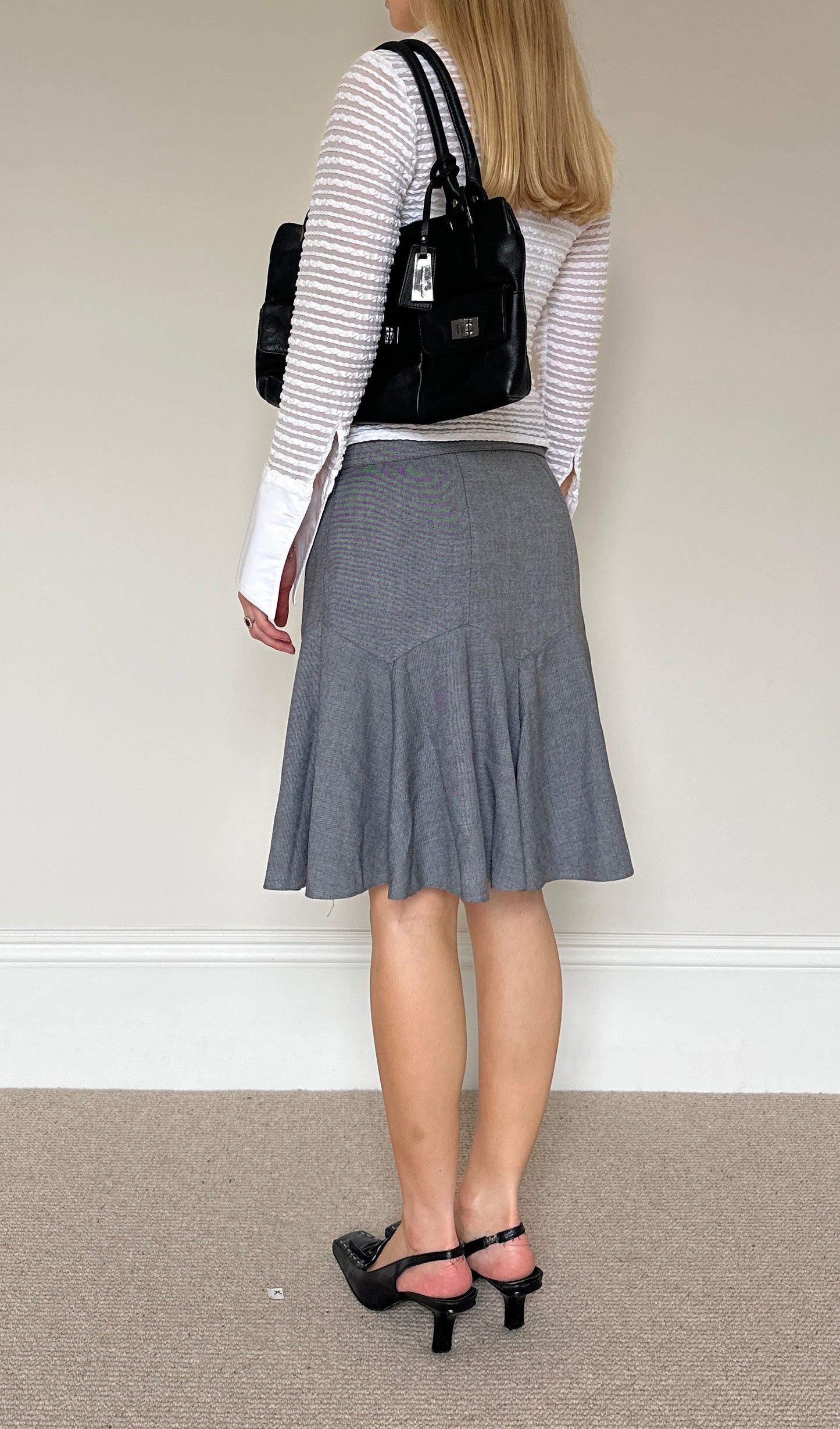 Vintage black leather bag