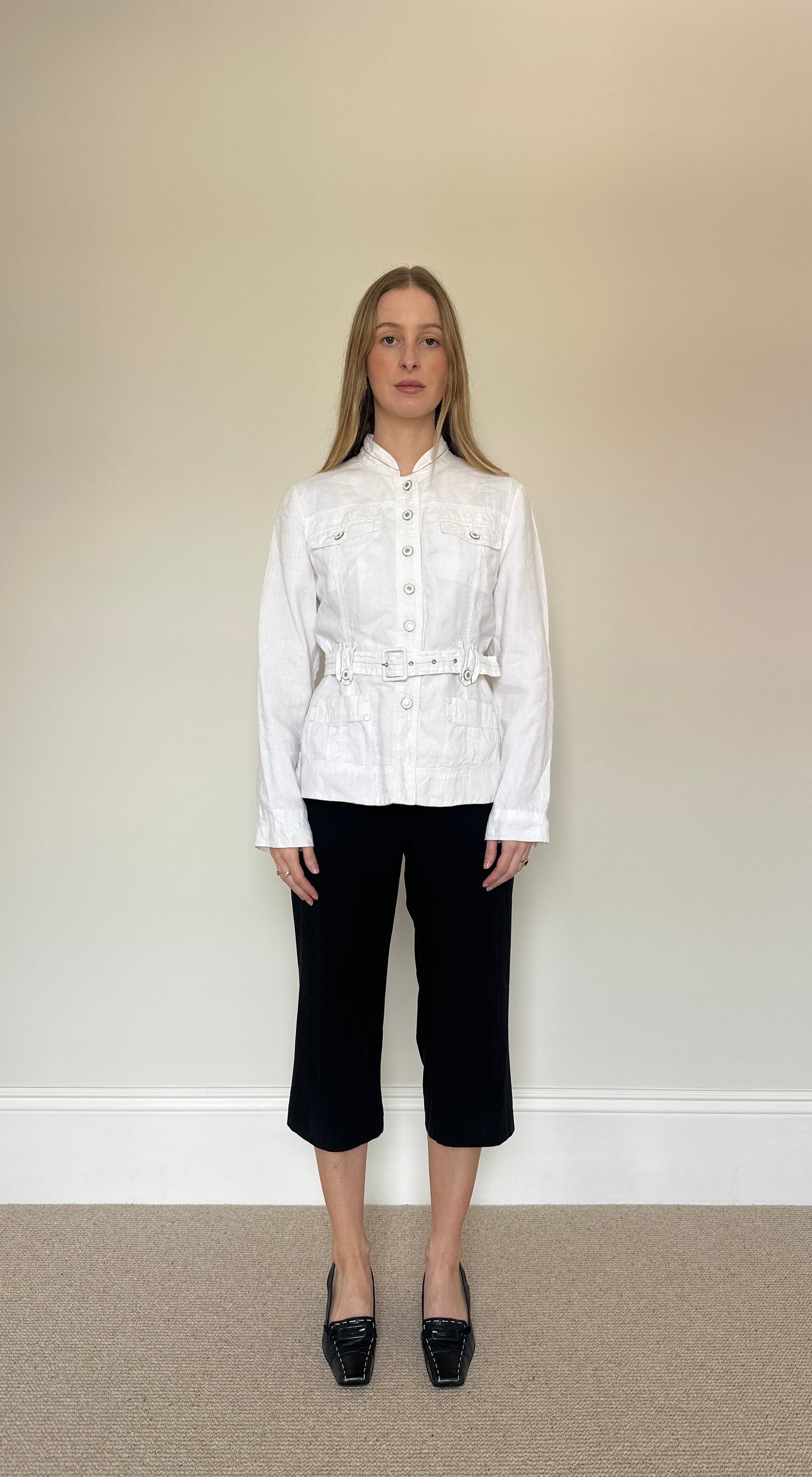 Vintage white linen jacket