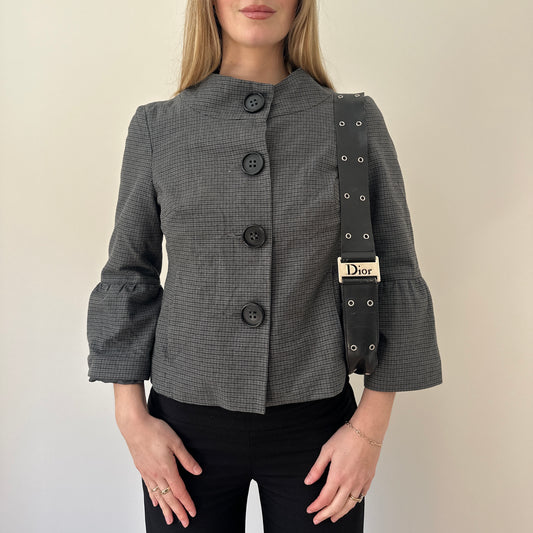 Vintage dogtooth pea coat