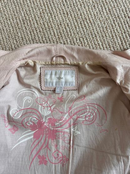 Vintage pink leather jacket