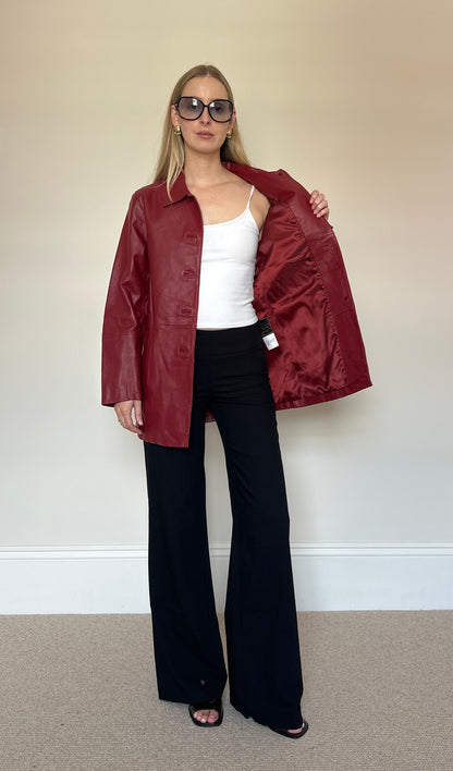 Vintage red leather jacket