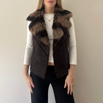 Vintage faux fur gilet