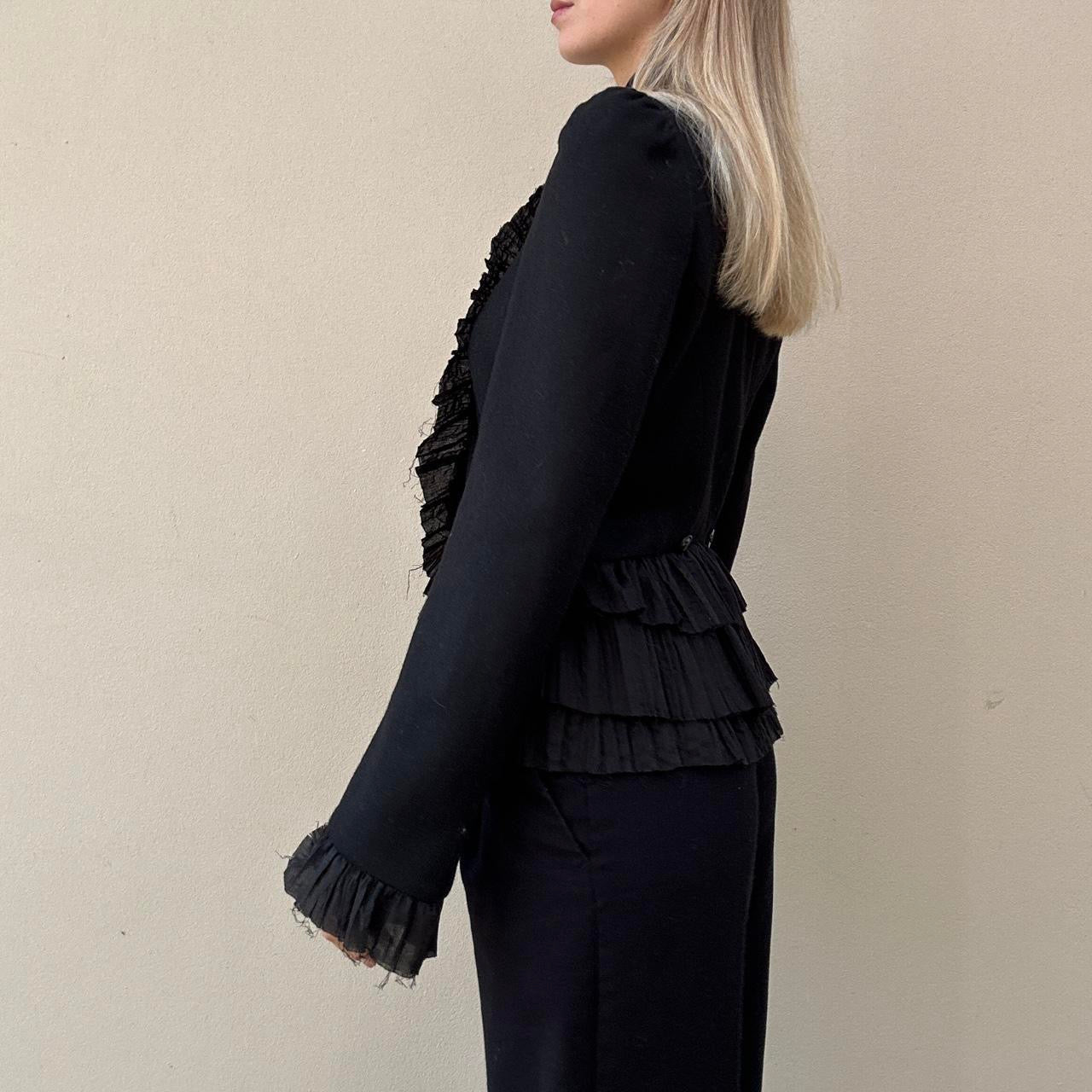 Vintage 00s ruffle asymmetric jacket