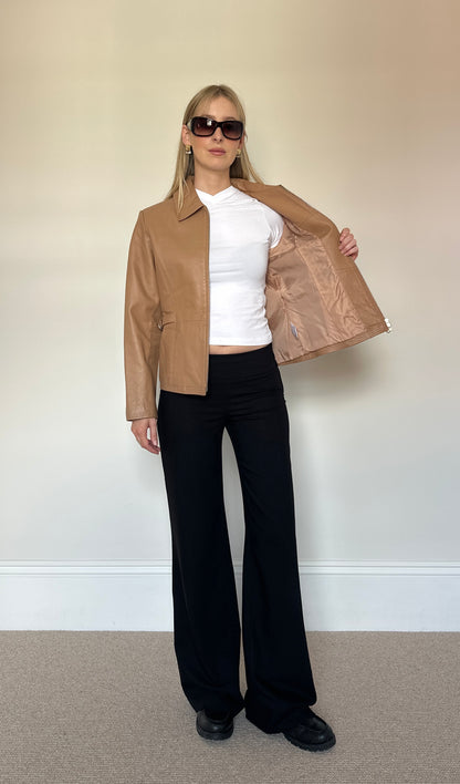 Vintage tan leather jacket