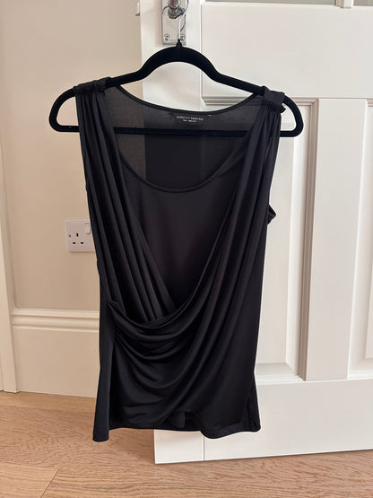 SALE Vintage black drape top