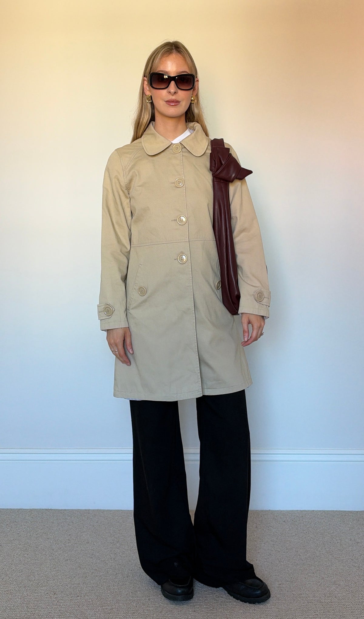 Vintage beige trench coat