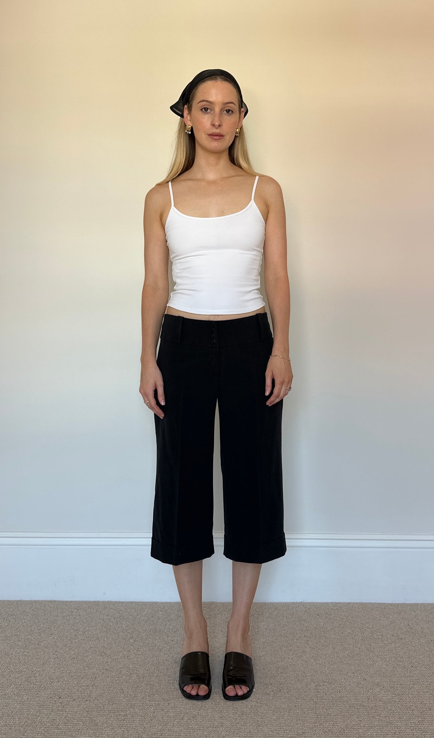 Vintage black suit capris
