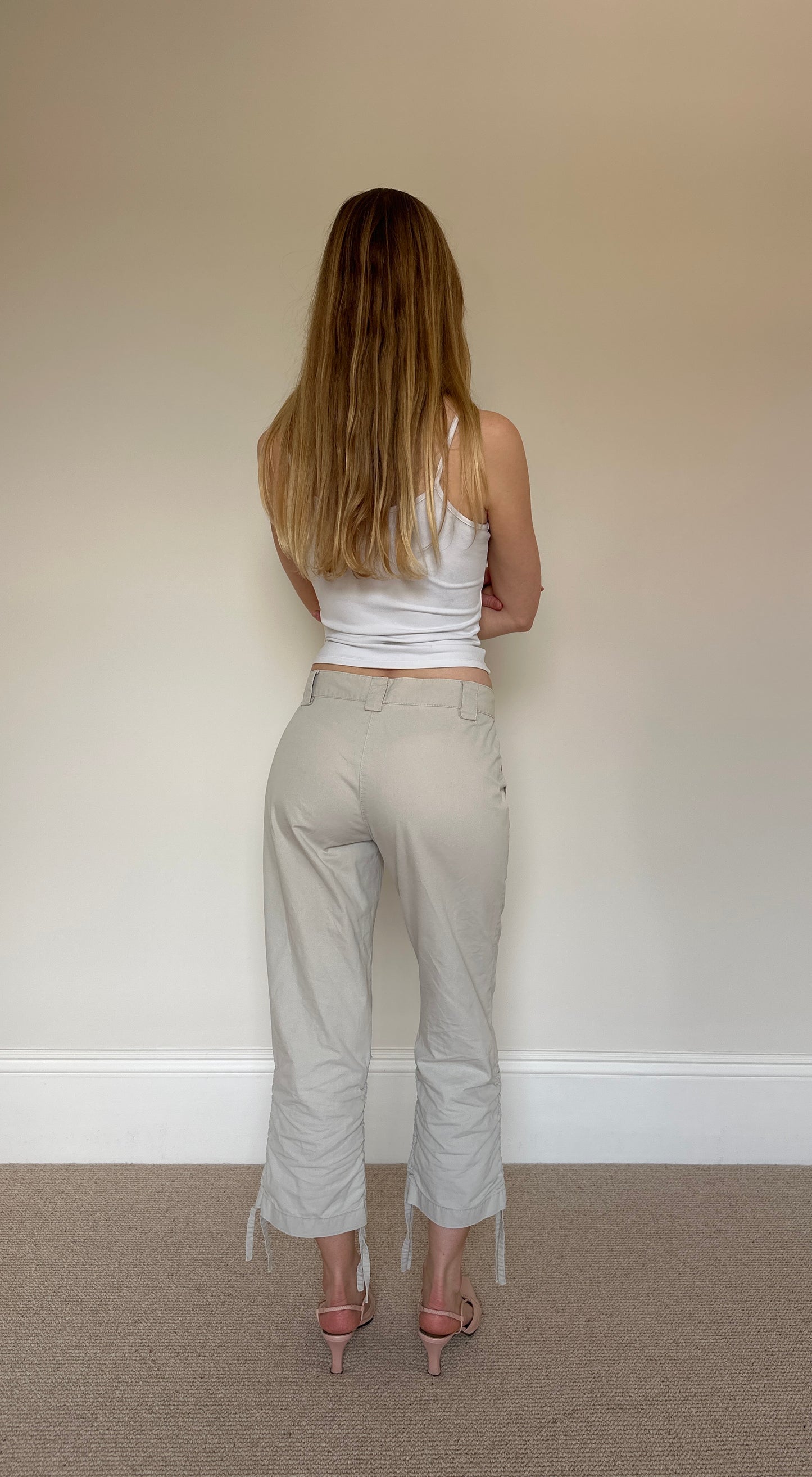 Vintage stone Capri trousers