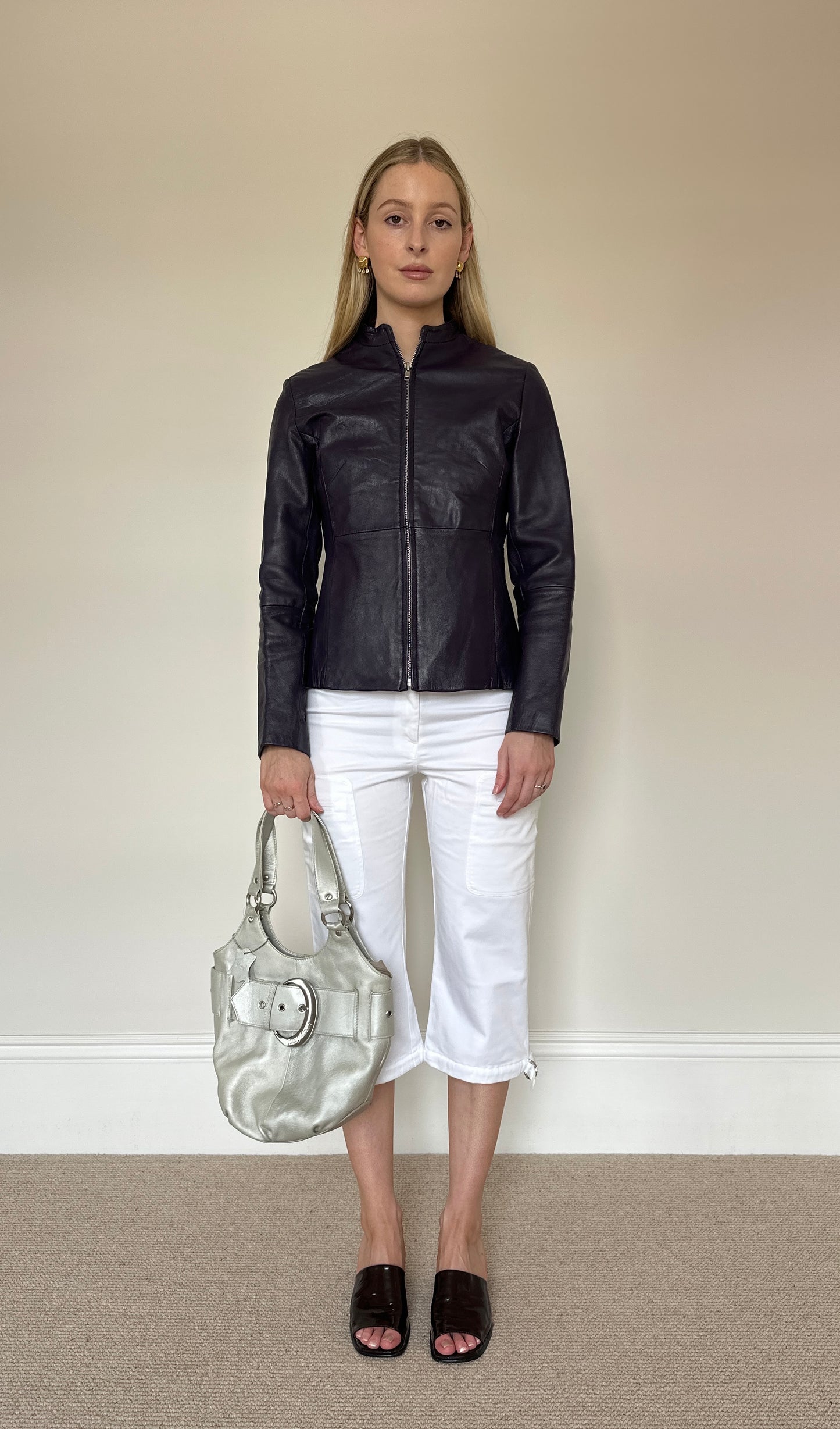 Vintage purple leather jacket