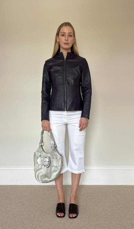 Vintage purple leather jacket