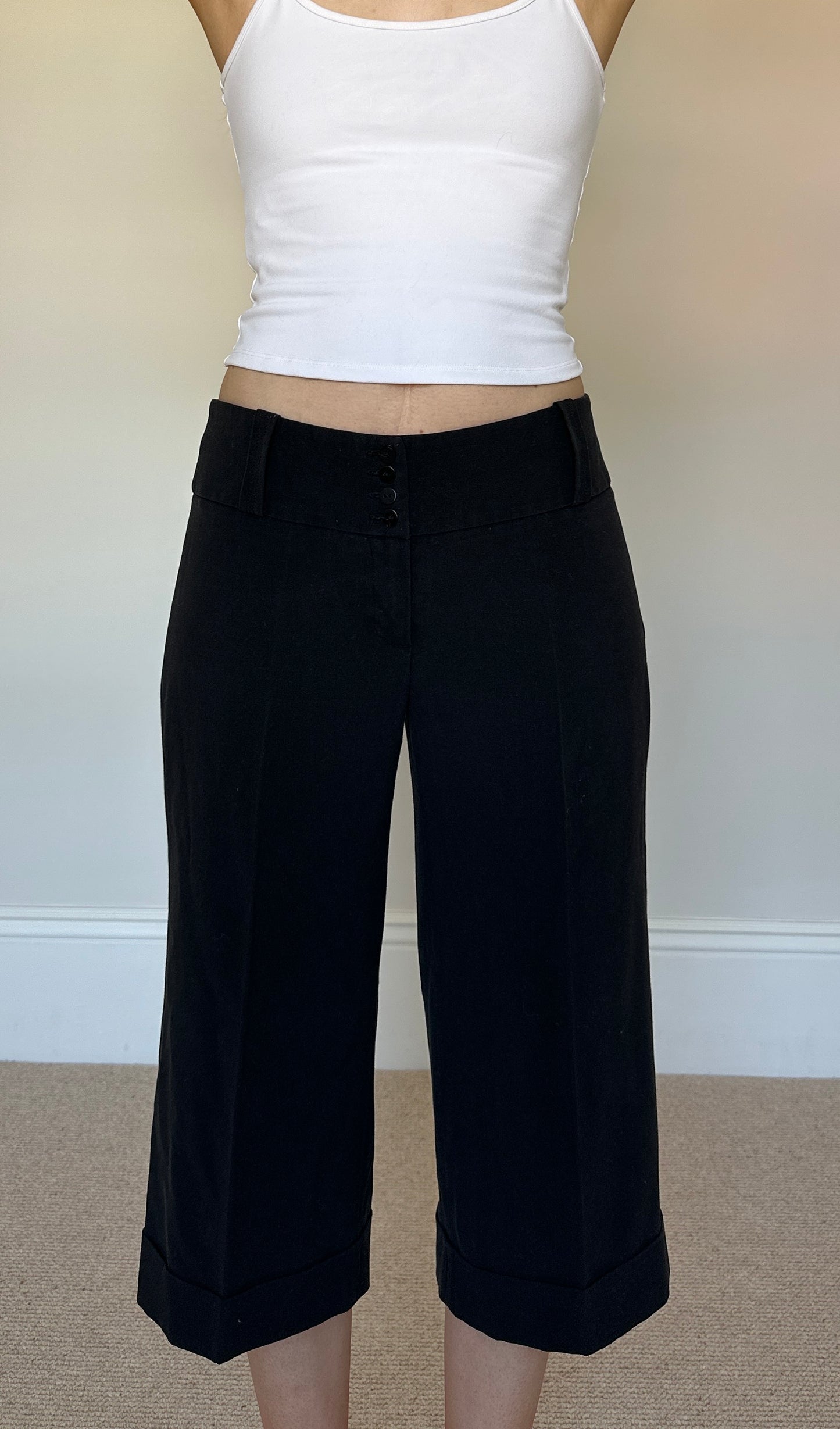 Vintage black suit capris