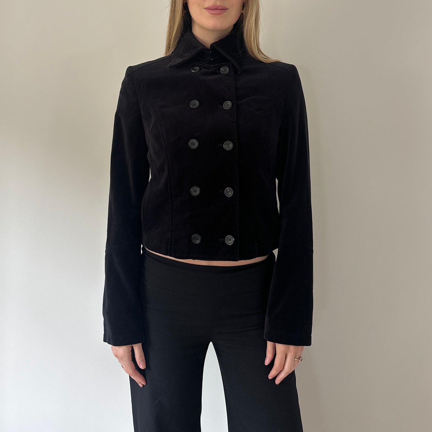 Vintage velvet double breasted jacket