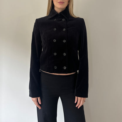 Vintage velvet double breasted jacket