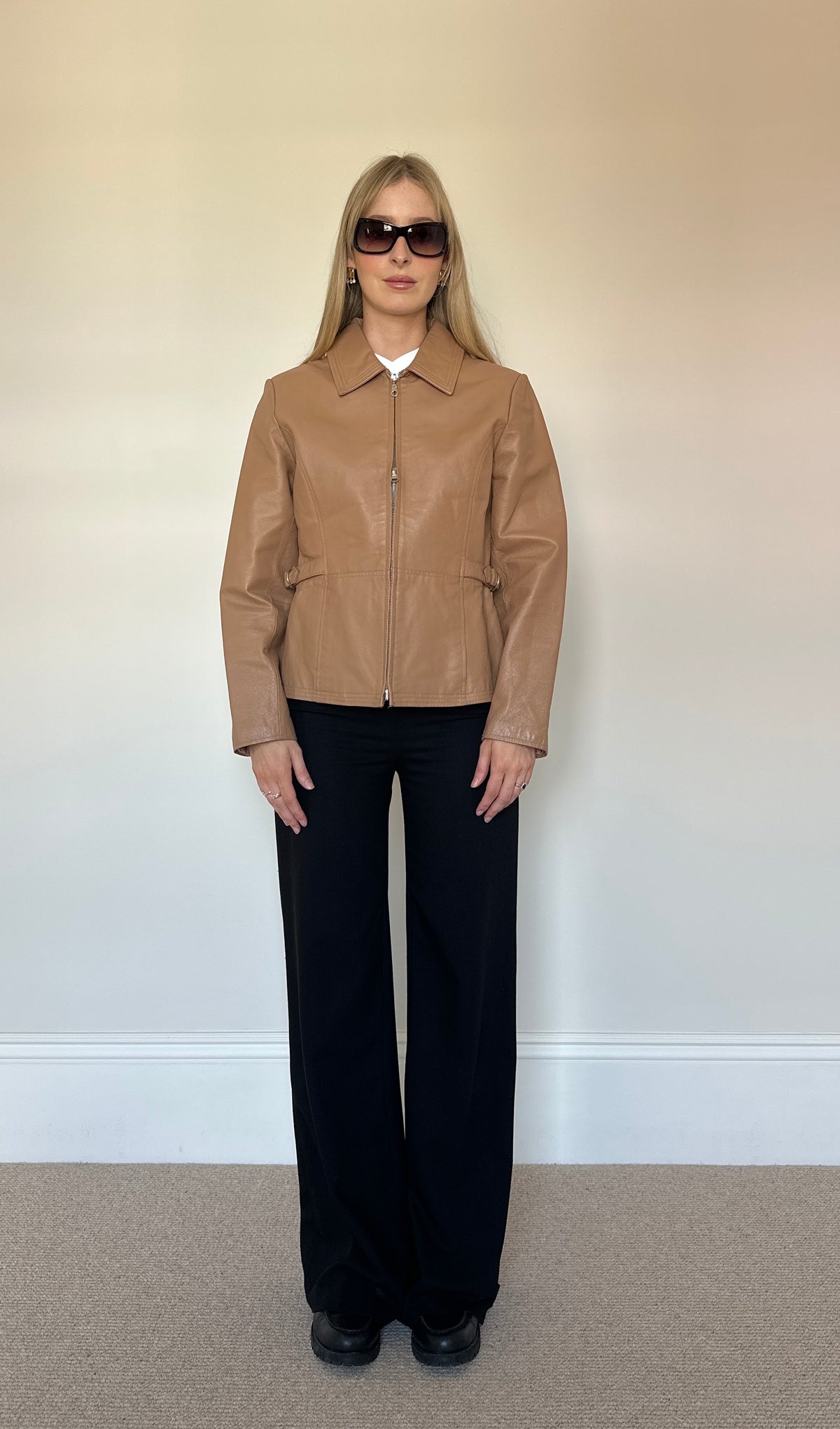 Vintage tan leather jacket