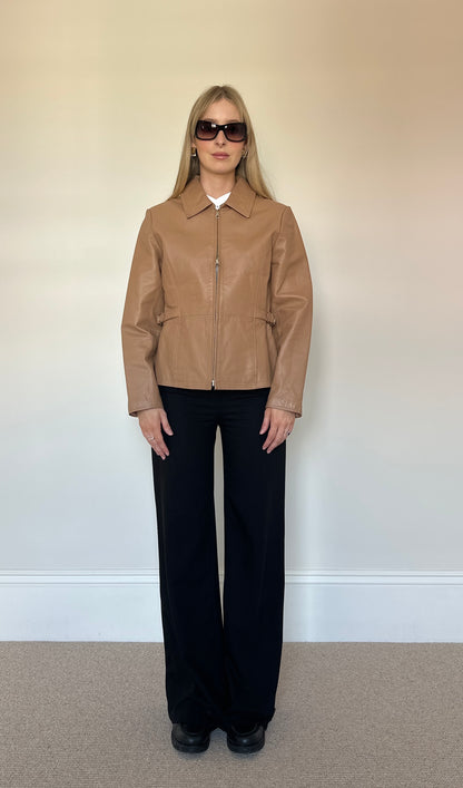 Vintage tan leather jacket