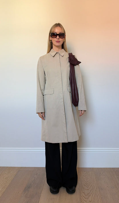Vintage cream trench coat