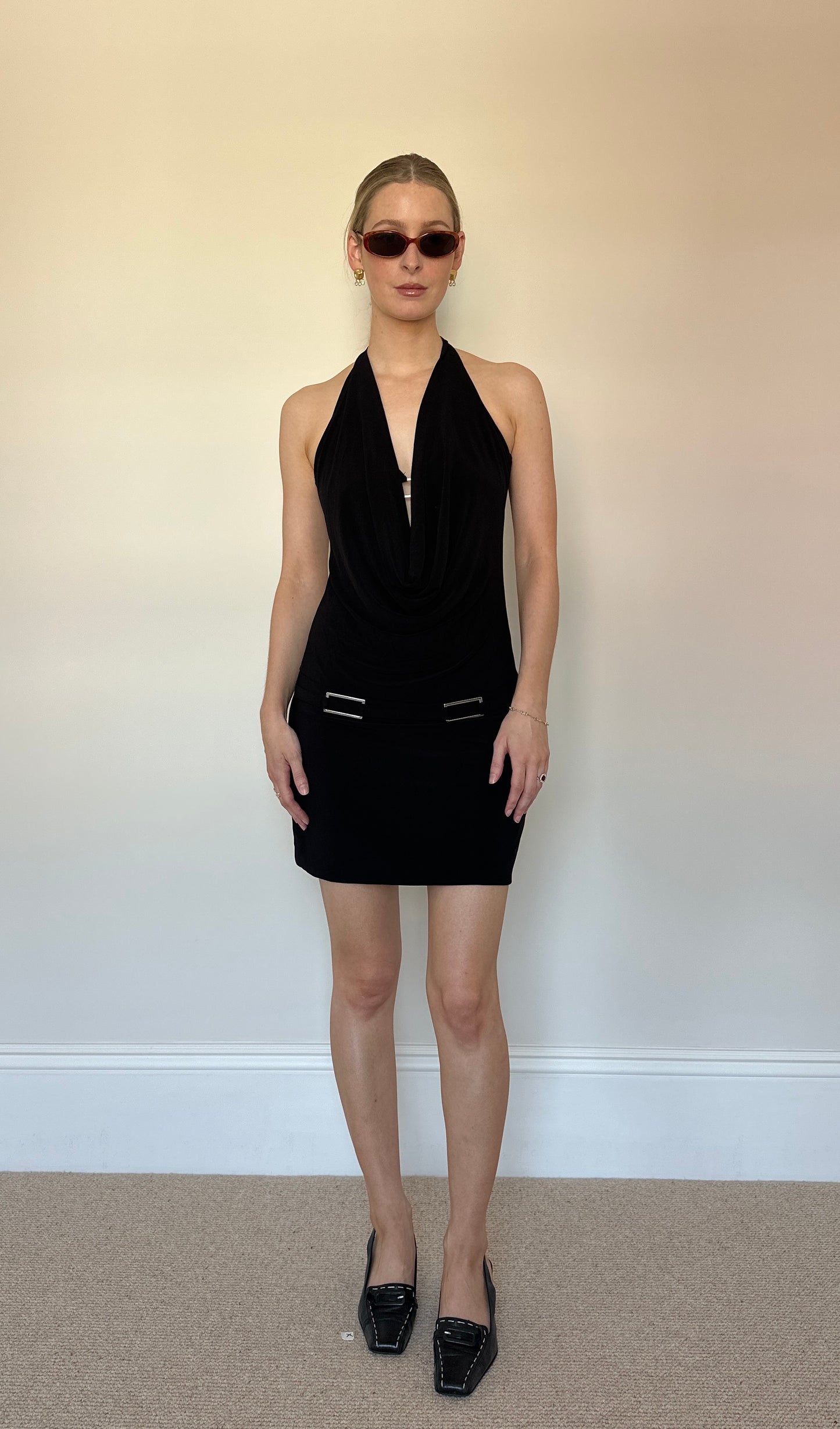 Vintage cowl neck dress