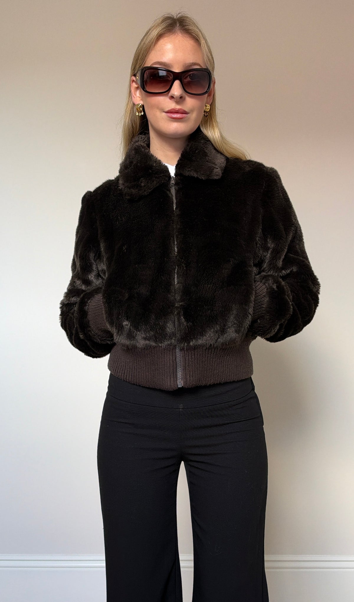 Vintage brown bomber jacket