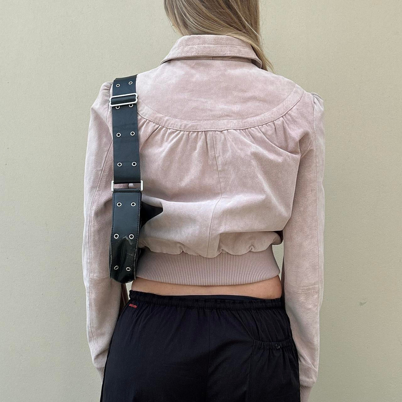 Vintage dusty pink suede jacket