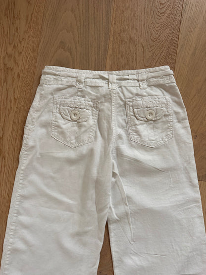 SALE white linen trousers