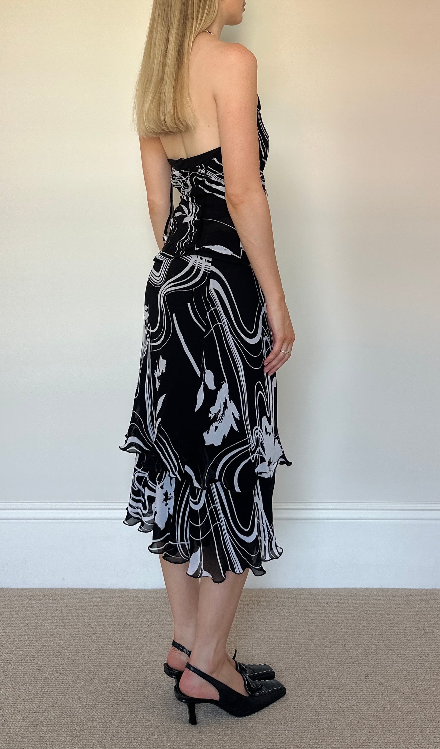 Vintage black & white two-piece