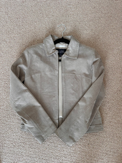 Vintage beige suede jacket
