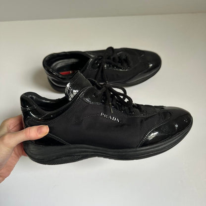 Vintage Prada patent trainers