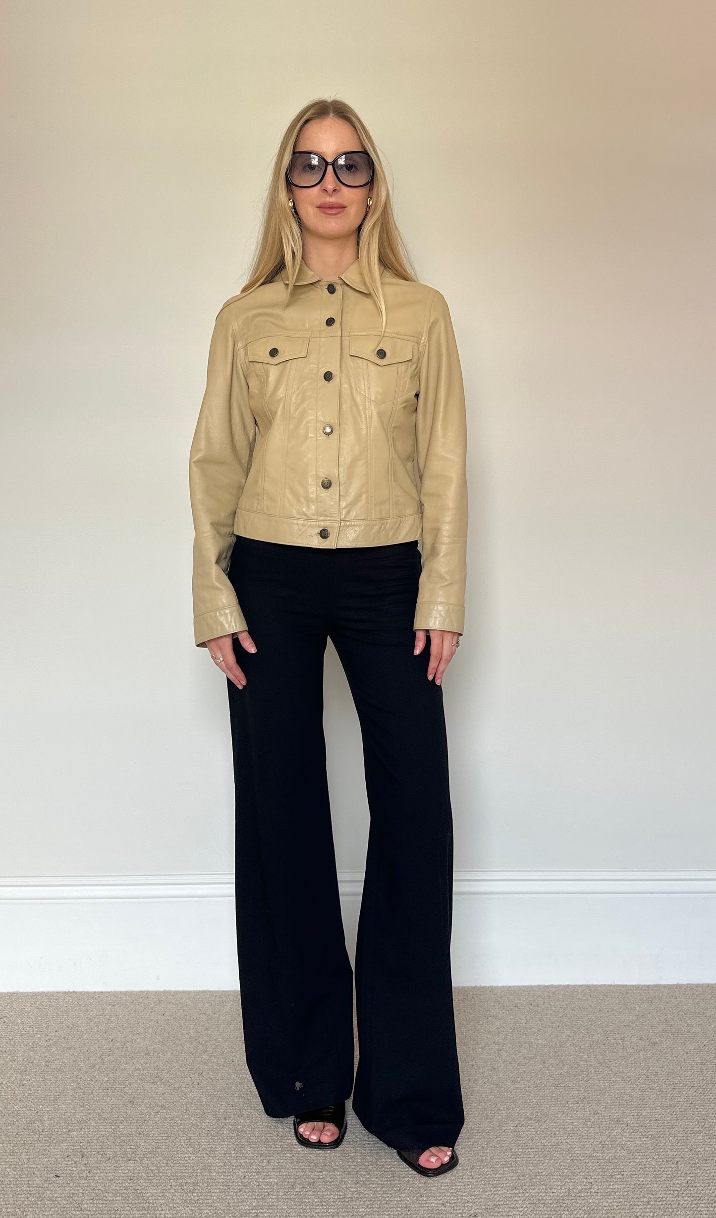 Vintage camel leather jacket