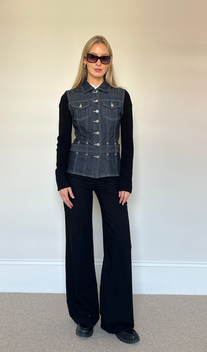 Vintage Denim & Knit Jumper Jacket