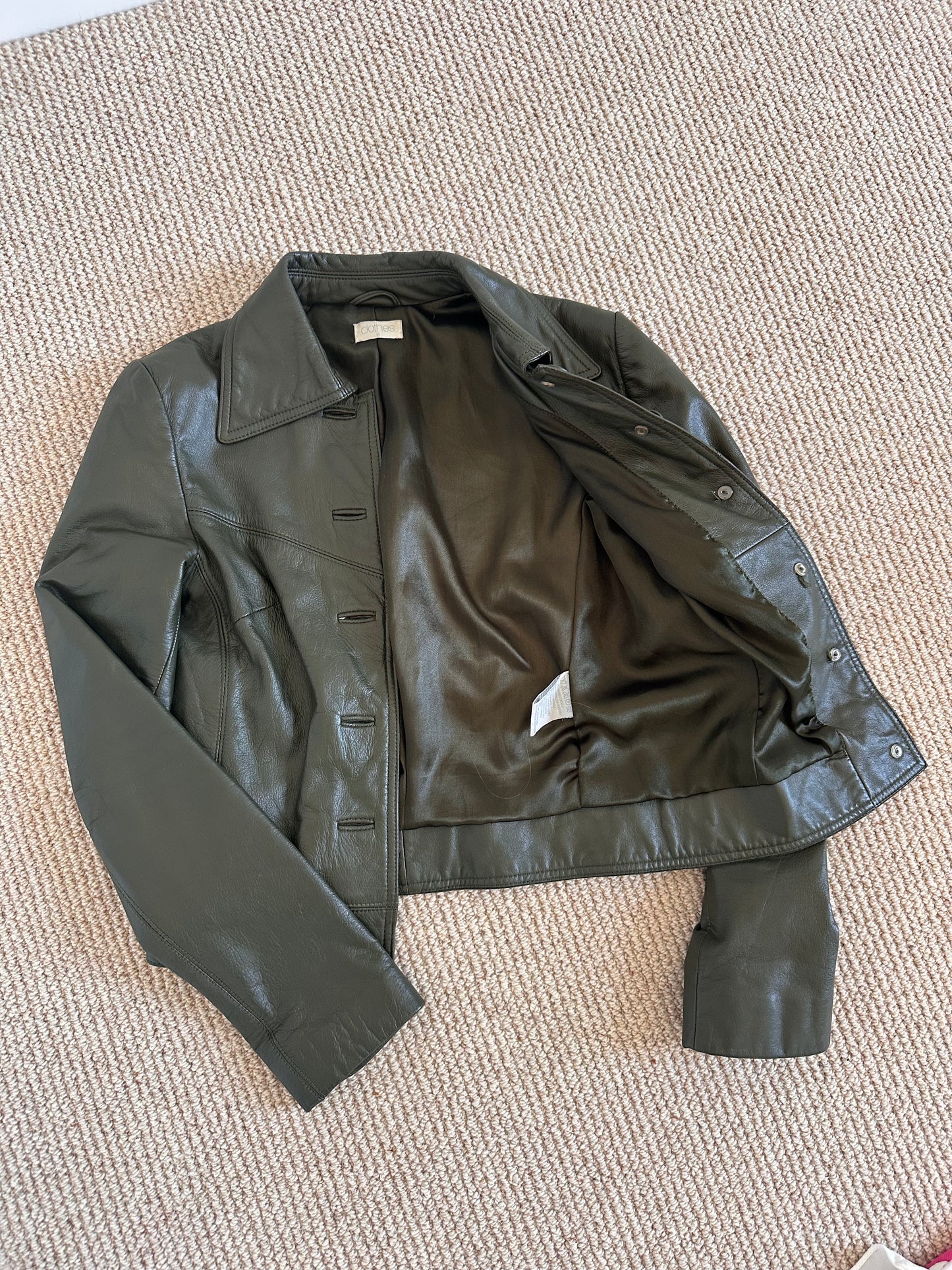 Vintage green leather jacket