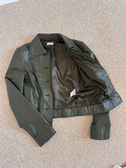 Vintage green leather jacket