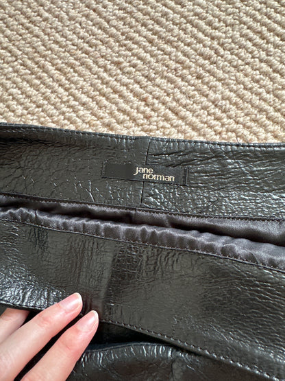 Vintage genuine leather mini skirt