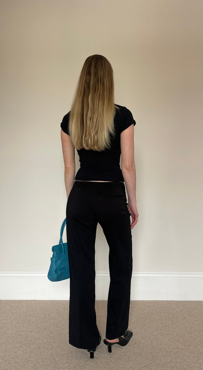 Vintage black low waist trousers
