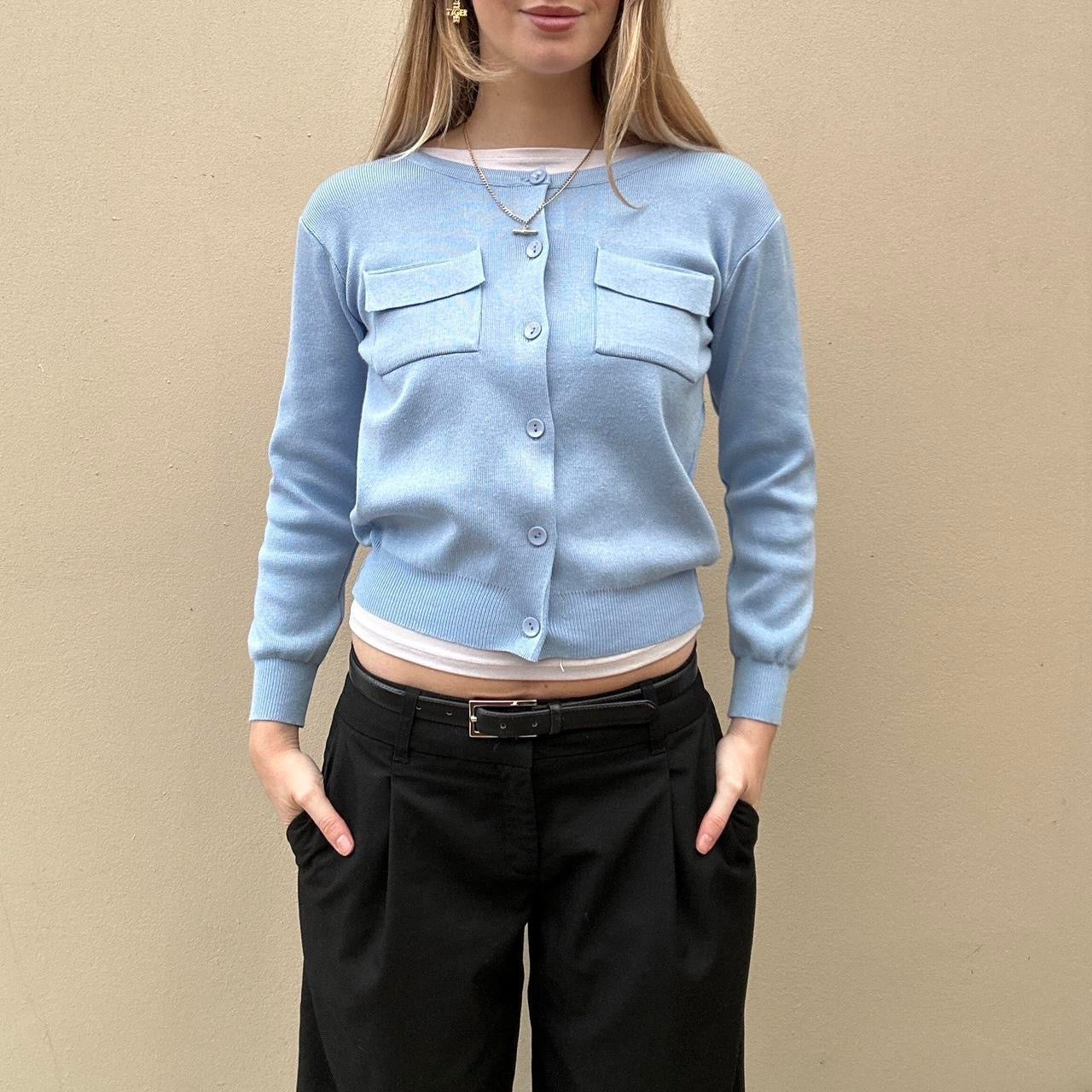 Vintage Light blue button up cardigan