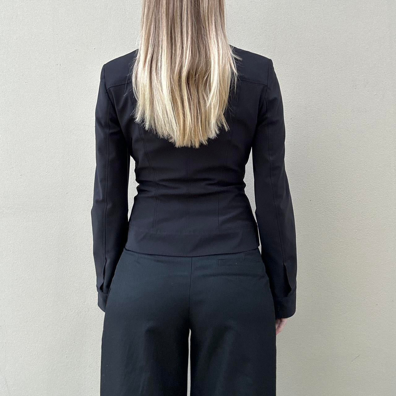 Vintage 00s Karen Millen suit biker jacket