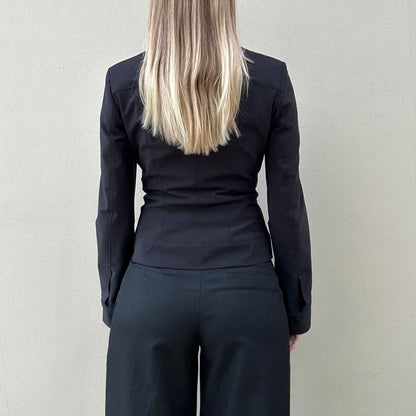 Vintage 00s Karen Millen suit biker jacket