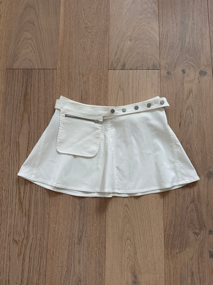 SALE mango white belted skirt