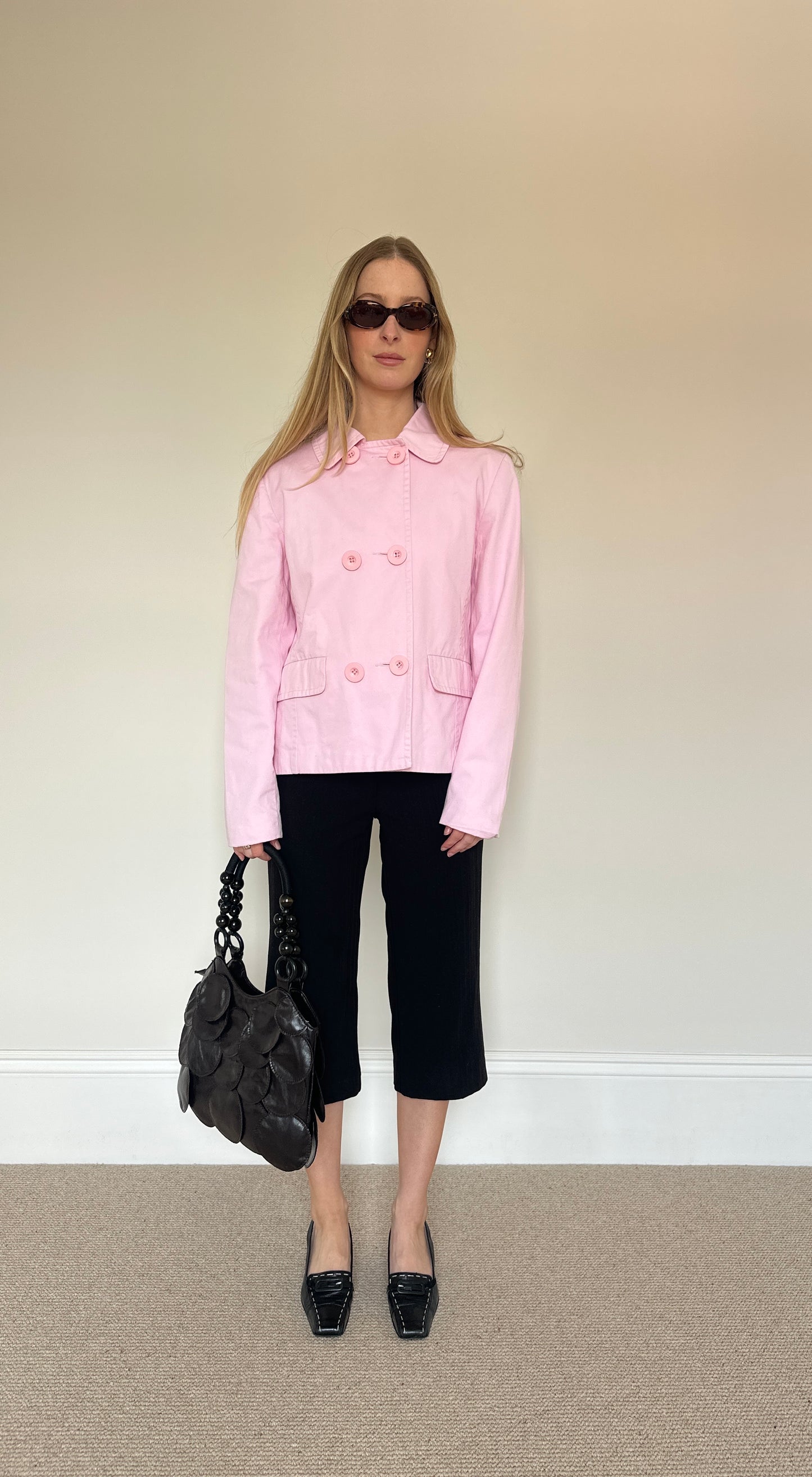 Vintage pink double breasted jacket