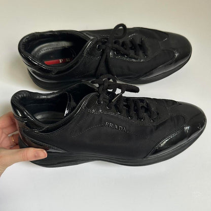 Vintage Prada patent trainers