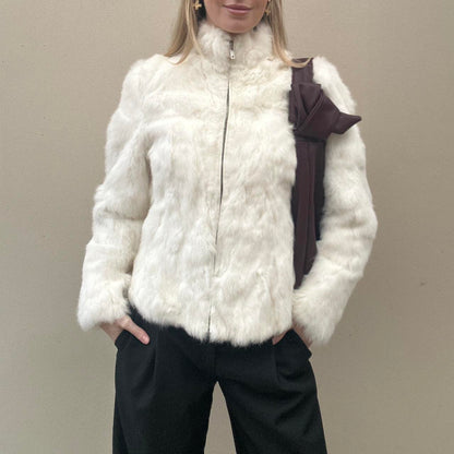 Vintage white fur jacket