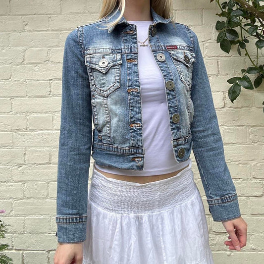 Vintage 00s denim cropped jacket