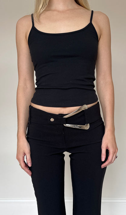 Vintage 00s Silver Belt Trousers