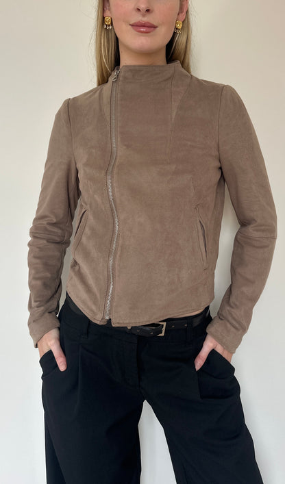 Vintage moleskin asymmetrical jacket