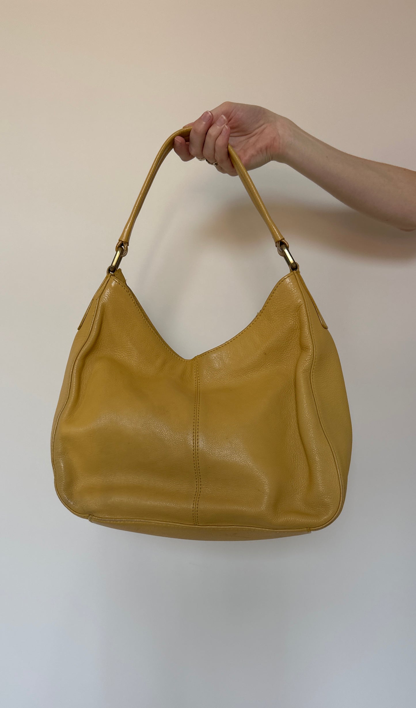 Vintage Mustard Leather Horse-bit bag