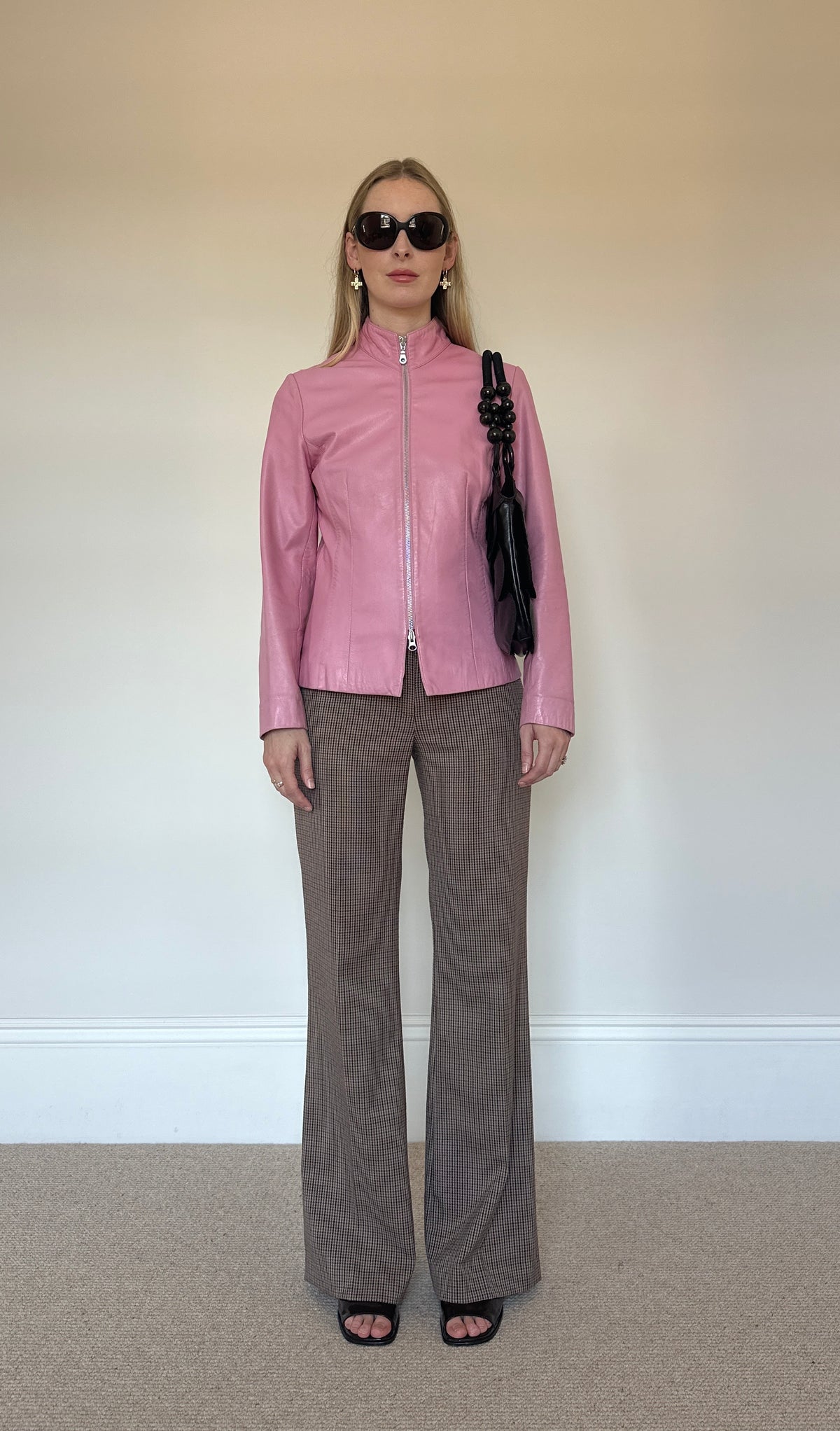 Vintage pink leather jacket