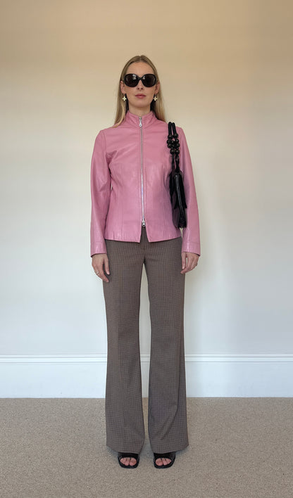 Vintage pink leather jacket