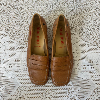 Vintage miu miu loafers