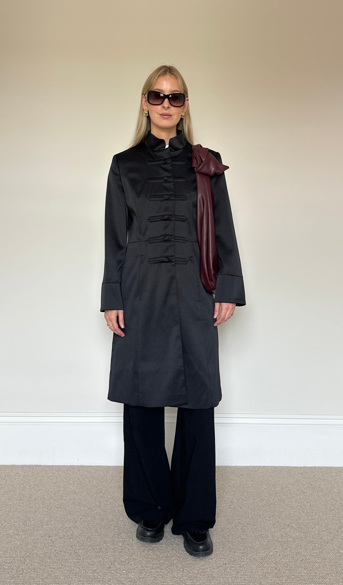 Vintage frog clasp trench coat