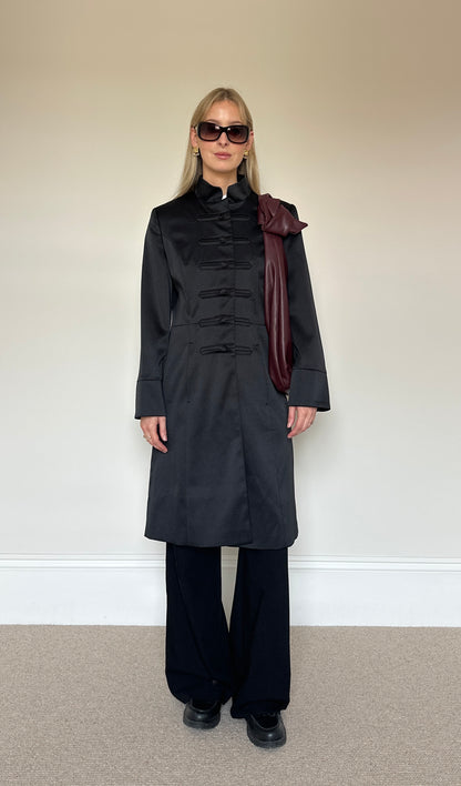 Vintage frog clasp trench coat